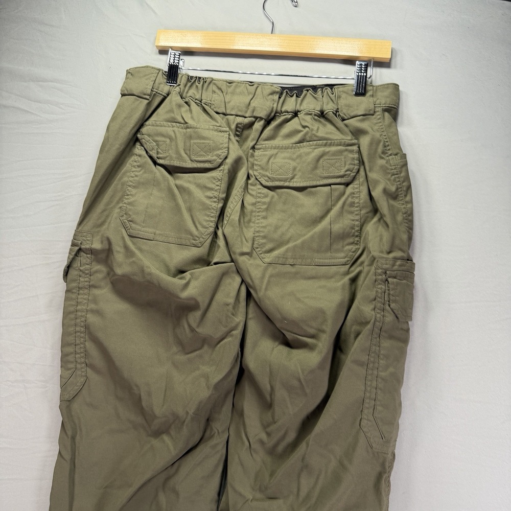 Duluth Trading Cargo Pants Men Large 34x34 Nylon Work Forest Green Dad Hike Camp - Picture 7 of 14